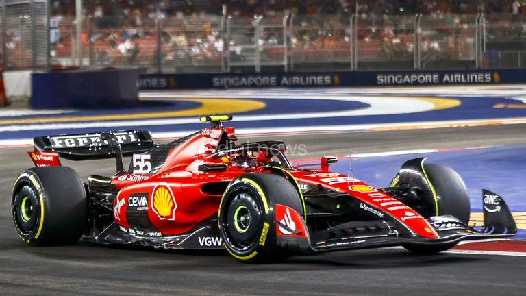 Carlos Sainz topped P2 at the Singapore GP on Friday